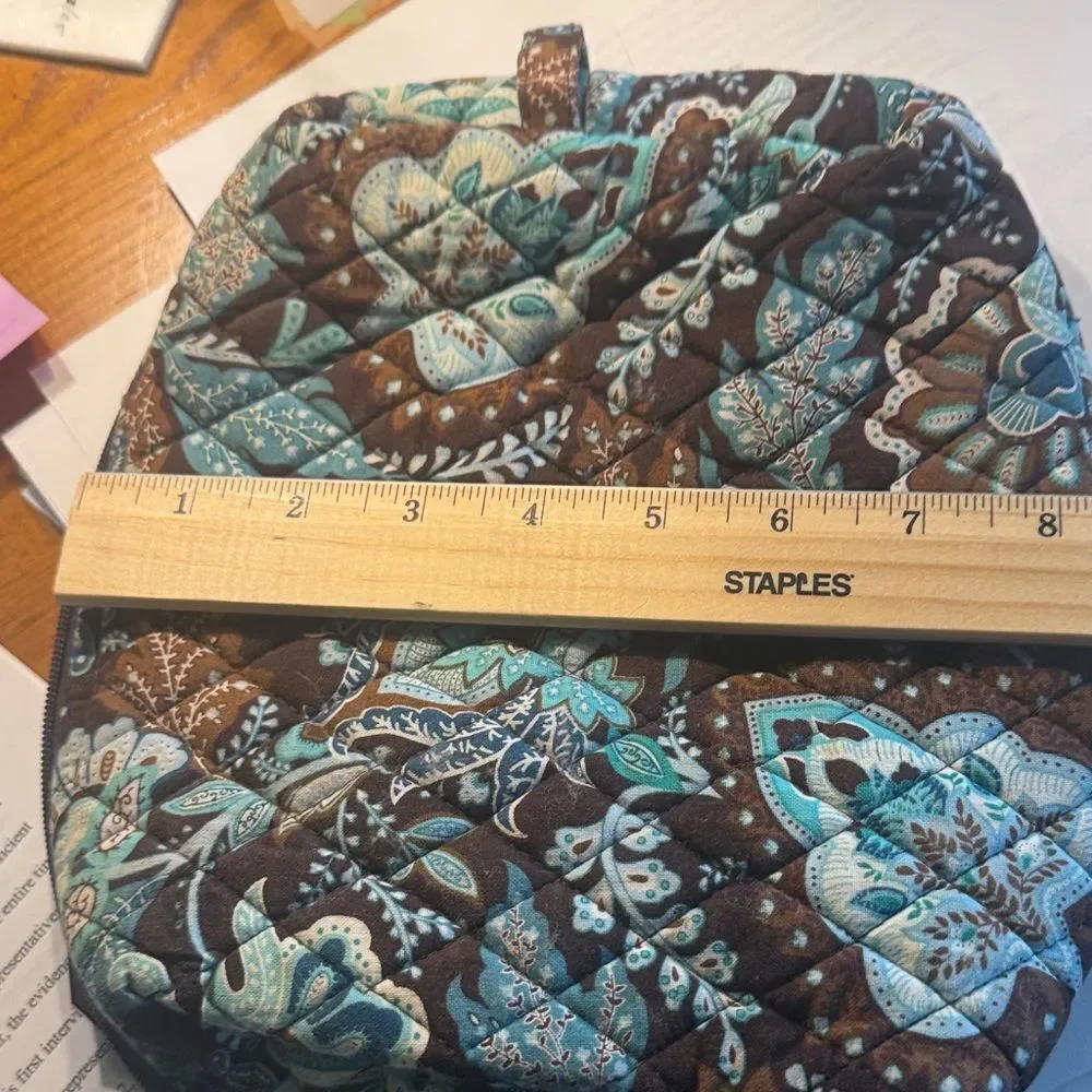 Vintage Vera Bradley Java Blue Quilted Floral Brown and Blue Women's Bag